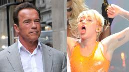 Arnold Schwarzenegger y Miley Cyrus serán suegro y nuera