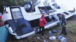Heridos 28 pasajeros por 'carreritas' de dos camiones