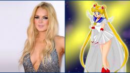 Lindsay Lohan se disfraza de Sailor Moon
