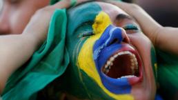Sufrimiento y llando en los aficionados de Brasil