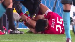 Terrible fractura en el Barcelona vs Guangzhou | VIDEO