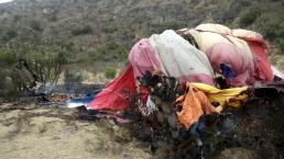 Mueren dos en caída de globo aerostático en Hidalgo