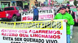 En plena marcha identifican a ladrones, intentan lincharlos 