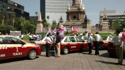 Taxistas protestaron contra Uber y Cabify