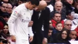 Zidane regaña a James en pleno partido | VIDEO