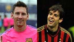 Messi le niega el saludo a Kaká