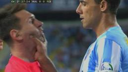 Messi es golpeado por un jugador brasileño 