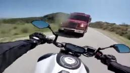 Motociclista graba su terrible accidente | VIDEO