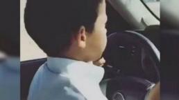 Menor de edad conduce auto de su padre ebrio