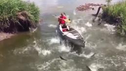 Hombre sufre 'ataque' de peces 