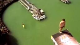 Alarmante accidente de clavadista en trampolín | VIDEO