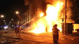 Incendio dejó tres bomberos heridos en el DF | Galería