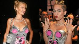 Miley Cyrus es imitada por Paris Hilton