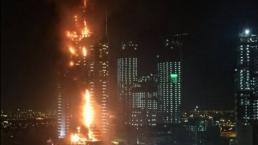 Incendio en rascacielos de Dubai previo al Año Nuevo