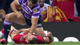 Jugador de rugby pierde la cabeza y noquea brutalmente a su rival
