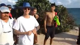 Corren a Justin Bieber de zona arqueológica de Tulum | VIDEO