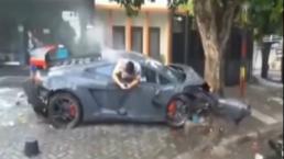 Hombre mata a transeúnte con su Lamborghini | VIDEO
