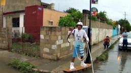 Jóvenes yucatecos practican deportes extremos en las calles de Mérida